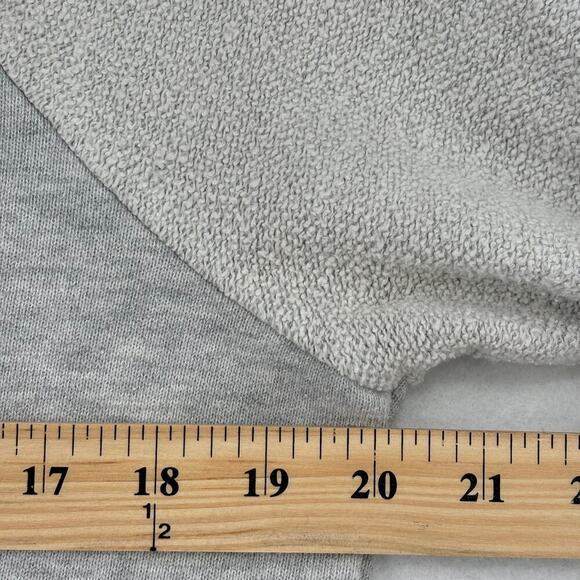 Aerie Crew Neck Sweatshirt Raglan Sleeve Mixed Media Gray Women's Size M - Picture 9 of 13